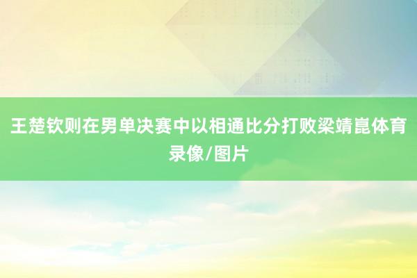王楚钦则在男单决赛中以相通比分打败梁靖崑体育录像/图片