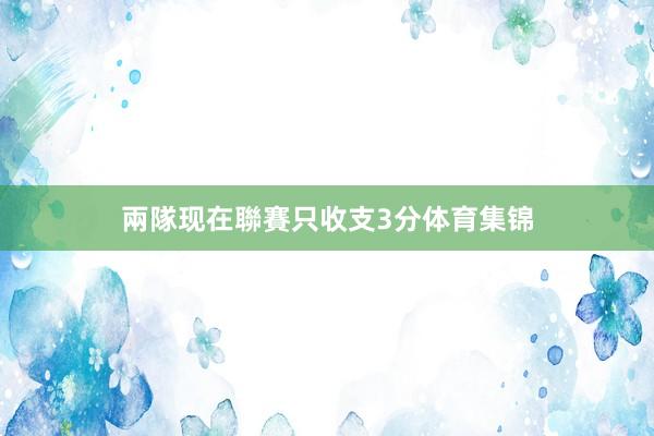 兩隊现在聯賽只收支3分体育集锦