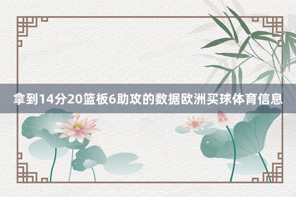 拿到14分20篮板6助攻的数据欧洲买球体育信息