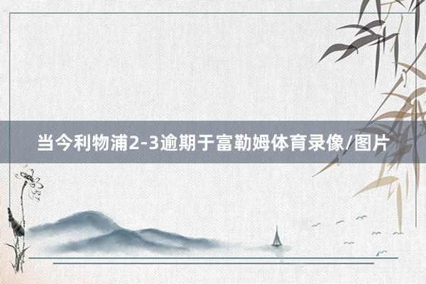 当今利物浦2-3逾期于富勒姆体育录像/图片