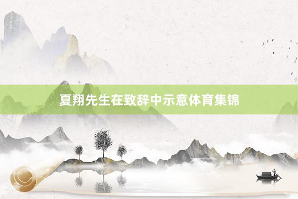 夏翔先生在致辞中示意体育集锦