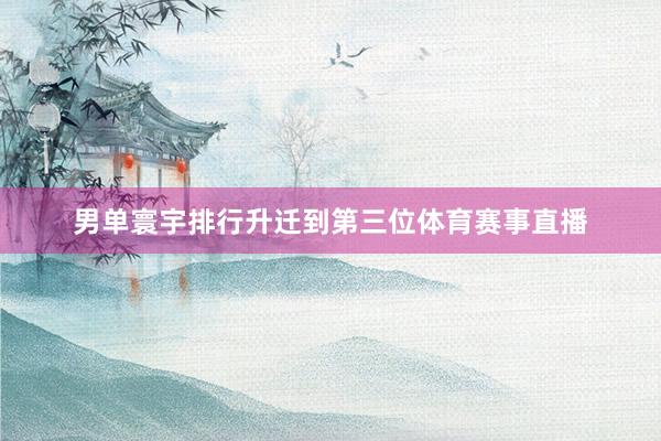 男单寰宇排行升迁到第三位体育赛事直播