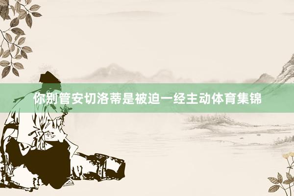你别管安切洛蒂是被迫一经主动体育集锦