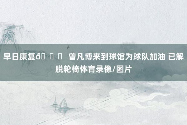 早日康复🙏 曾凡博来到球馆为球队加油 已解脱轮椅体育录像/图片