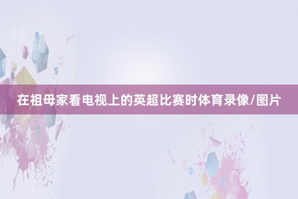 在祖母家看电视上的英超比赛时体育录像/图片