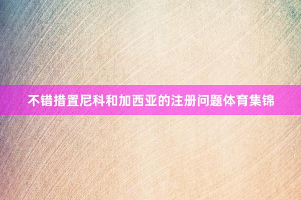 不错措置尼科和加西亚的注册问题体育集锦