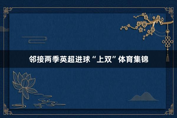 邻接两季英超进球“上双”体育集锦