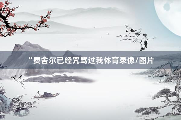 “费舍尔已经咒骂过我体育录像/图片