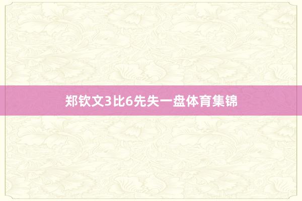 郑钦文3比6先失一盘体育集锦