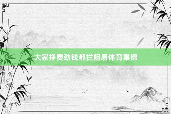 大家挣费劲钱都拦阻易体育集锦