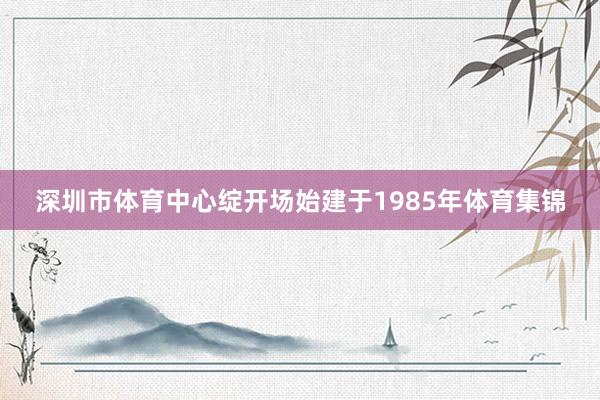 深圳市体育中心绽开场始建于1985年体育集锦
