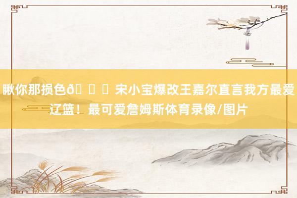 瞅你那损色😛宋小宝爆改王嘉尔直言我方最爱辽篮！最可爱詹姆斯体育录像/图片